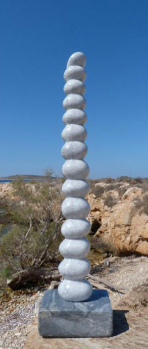 Marble sculpture 2018 Pebbles Jb Leullier