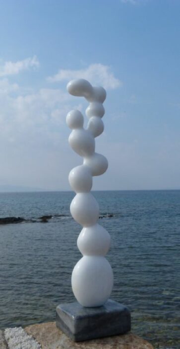 Marble sculpture 2018 Pebbles Jb Leullier