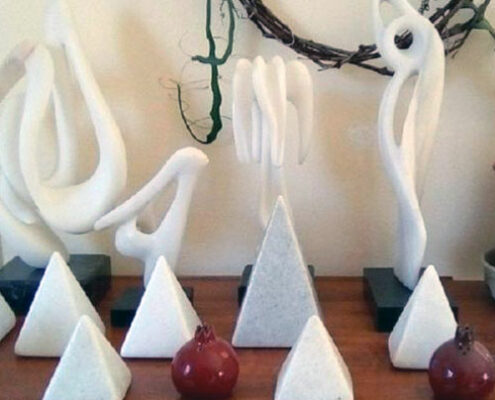 Marble sculpture 2018 Pyramids Jb Leullier