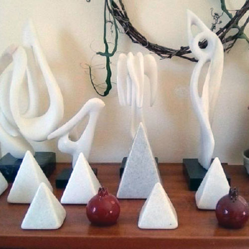 Marble sculpture 2018 Pyramids Jb Leullier